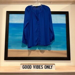 Gibson Cobalt Blue Women's Blouse